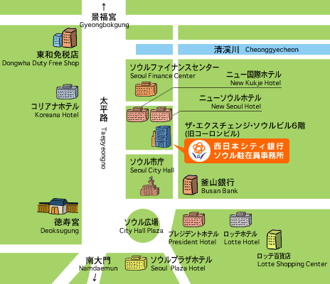 ソウル駐在員事務所周辺地図