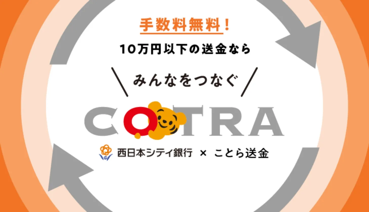 手数料無料!10万円以下の送金ならみんなをつなぐことら送金 