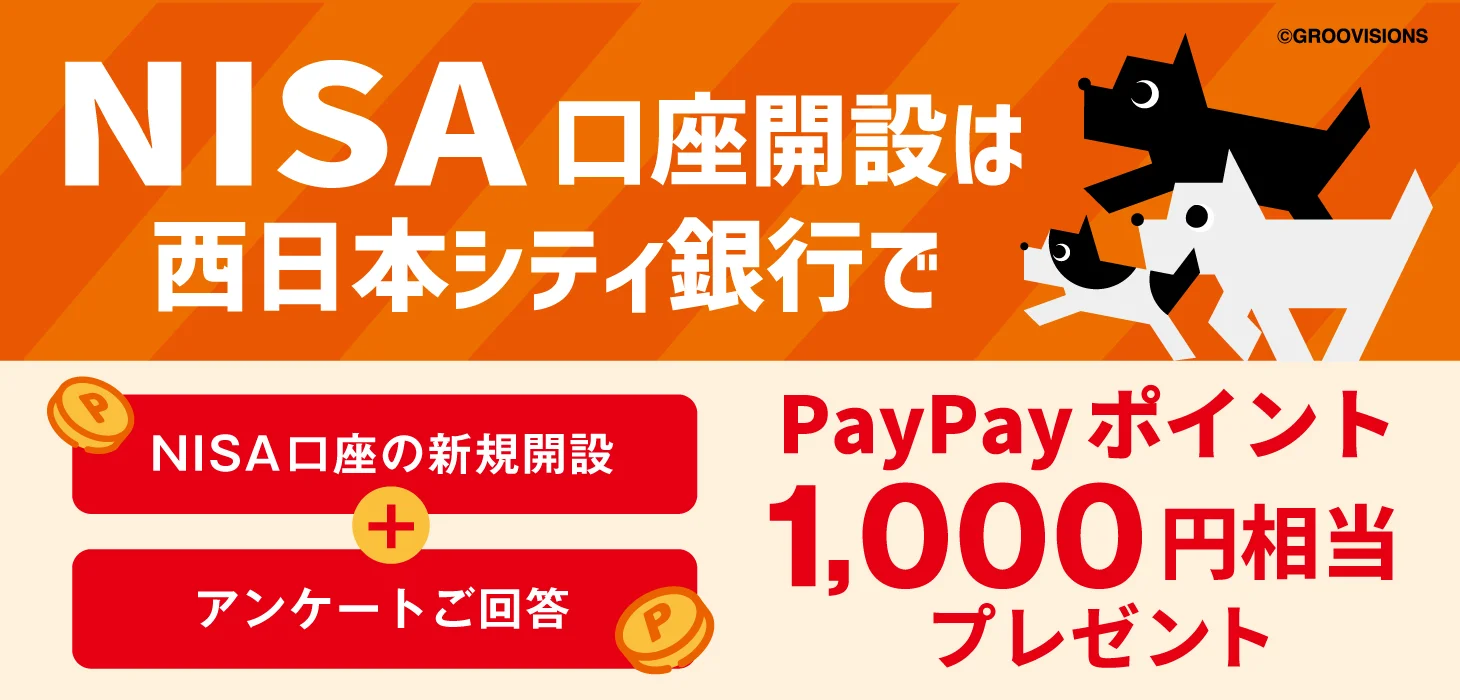 PayPayポイント1,000円相当プレゼント（NISA口座の新規開設＋アンケートご回答）