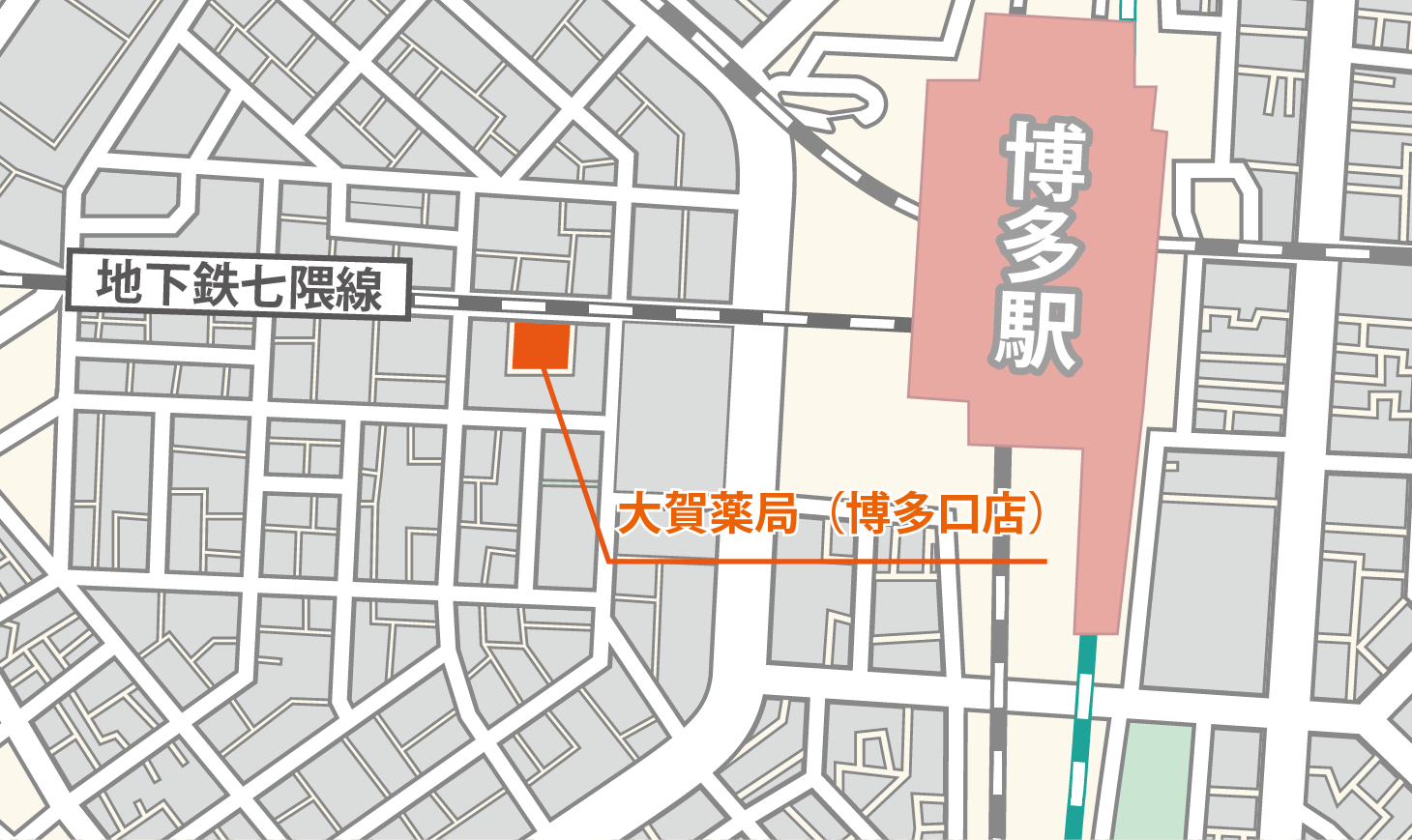 大賀薬局（博多口店）マップ