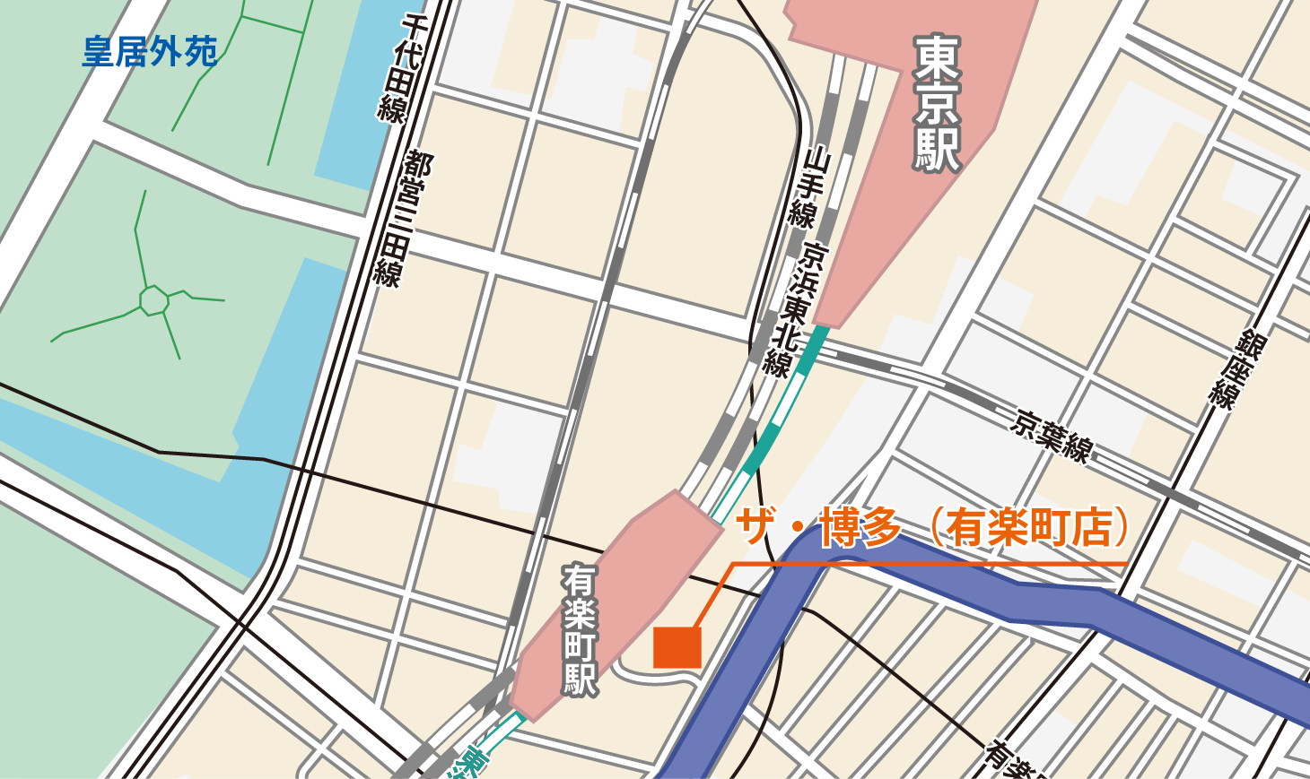 ザ・博多（有楽町店）マップ