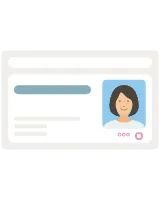 ご来店者の公的な本人確認書類のイラスト
