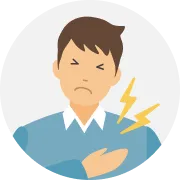 急性心筋梗塞の男性