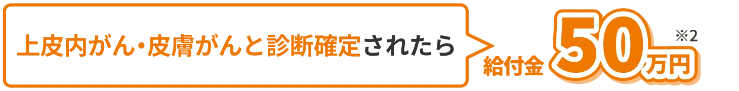 上皮内がん・皮膚がんと診断確定されたら給付金50万円