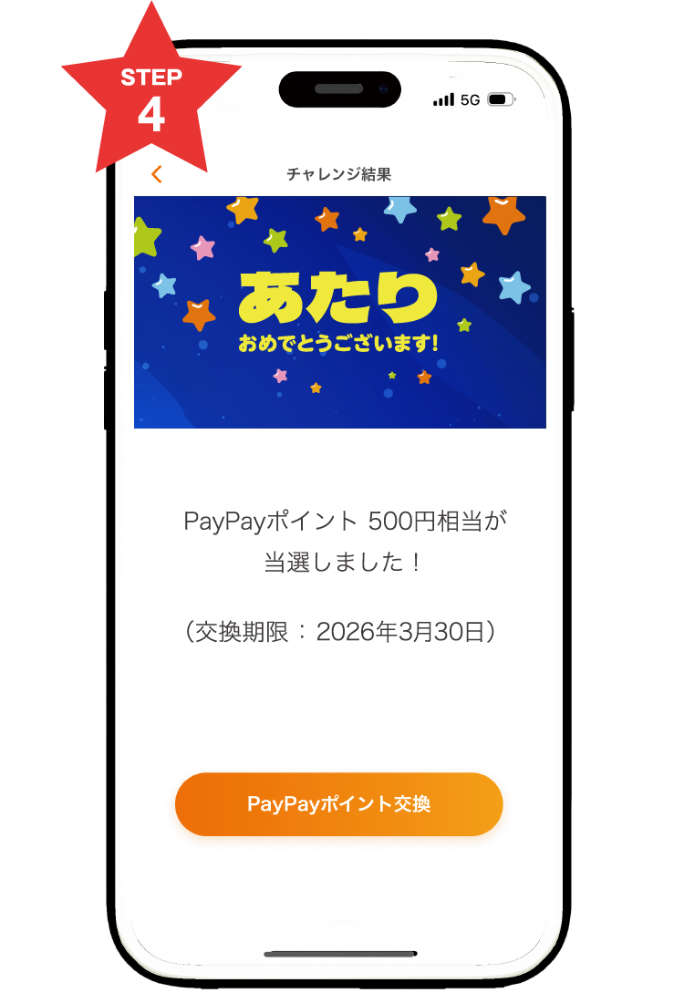 結果画面が表示