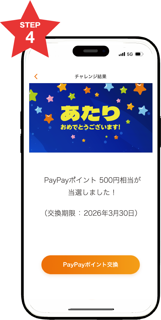 結果画面が表示