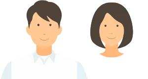 男性と女性のイラスト