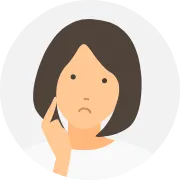 女性が悩んでいるイラスト