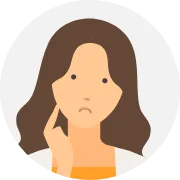 女性が悩んでいるイラスト