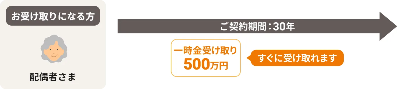 一時金受取型のイメージ図