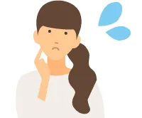 困った女性のイラスト