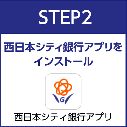 STEP2 西日本シティ銀行アプリをインストール！