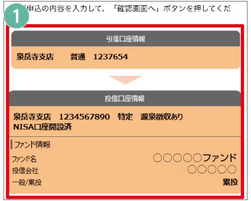 NCBダイレクト 操作画面
